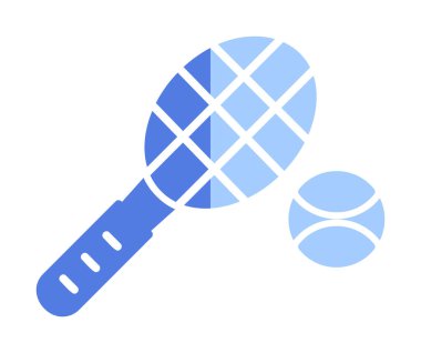 Tenis topu ve raket hattı biçim vektör tasarımı                  