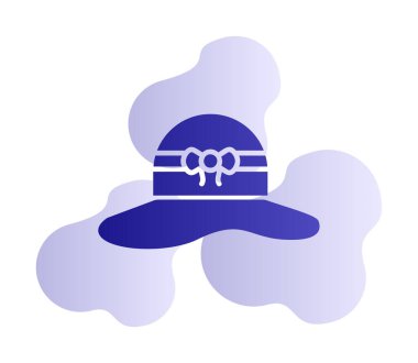 Güneş şapkası Icon vektör çizim
