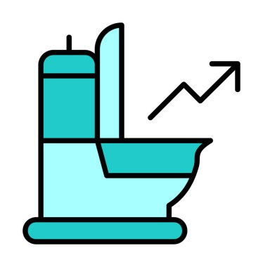 Ok simgesi vektör illüstrasyonlu idrar 