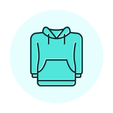 Basit kapüşonlu simge, vektör çizimi