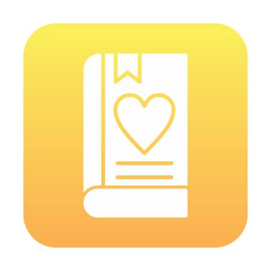 Yer imi simgesi olan aşk kitabı, basit vektör illüstrasyonu 