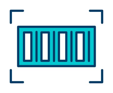 barkod web simgesi, vektör illüstrasyonu 