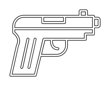 Basit silah silah vektör illüstrasyonu