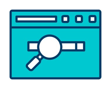 tarayıcı web simgesi, vektör illüstrasyonu 