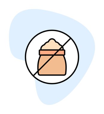 Şeker işareti yok, vektör illüstrasyonu  