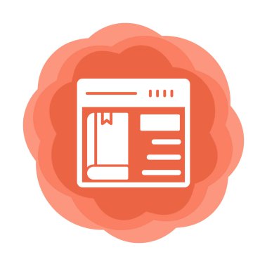 Basit Çevrimiçi Kitap satın alma simgesi, vektör illüstrasyonu