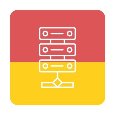 Ağ sunucu simgesinin vektör illüstrasyonu 