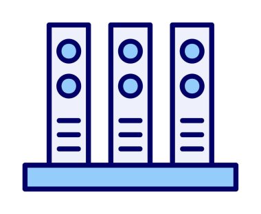 Ofis klasörleri simgesi, vektör illüstrasyonunu arşivle 