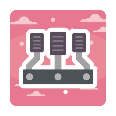 Araba Hızlandırıcı düz simgesi, vektör illüstrasyonu 