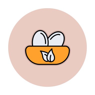 Basit Kuş Yuvası simgesi, vektör illüstrasyonu