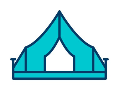 kamp çadırı ikonu vektör illüstrasyonu