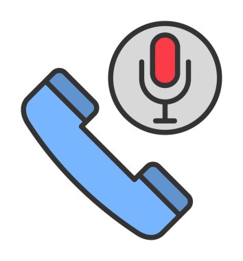 Basit Arama Kaydı simgesi, vektör illüstrasyonu