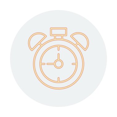 Alarm saati web simgesi, vektör illüstrasyonu