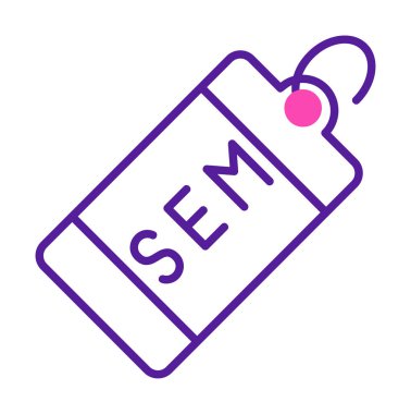 sem etiket simgesi, vektör illüstrasyonu  