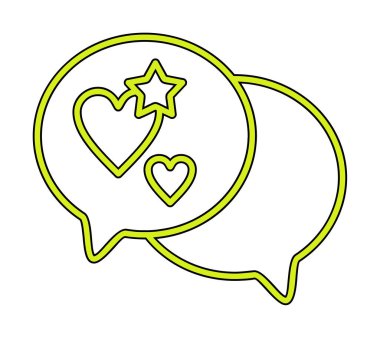 Basit konuşma balonu simgesi, vektör illüstrasyonu