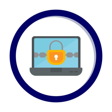 bilgisayar kilidi vektör illüstrasyon tasarımı