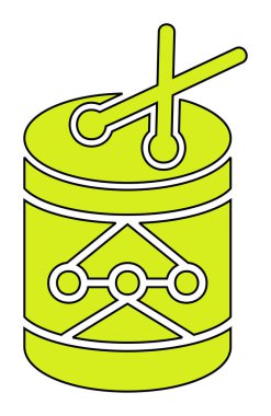 Davullar web simgesi, vektör illüstrasyonu