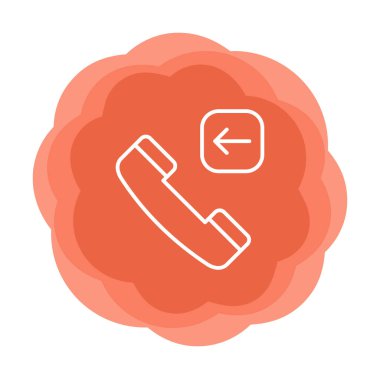 Gelen çağrı simgesi vektör illüstrasyonu