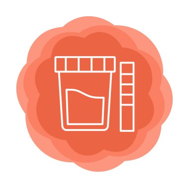 İdrar Test Ağı simgesi, vektör illüstrasyonu