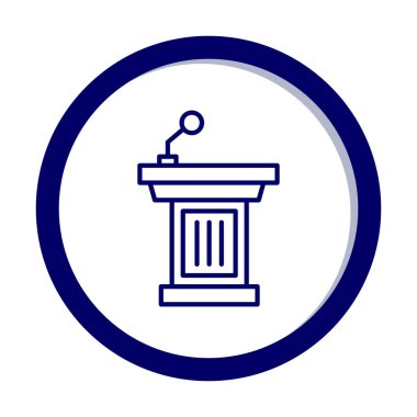 Podyum simgesinin vektör illüstrasyonu 