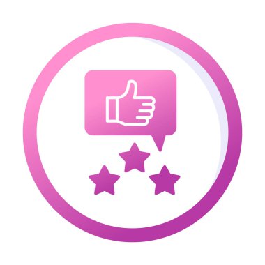 düz Gözden Geçirme simgesi vektör çizimi