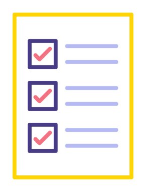 Kontrol Listesi web simgesi, vektör illüstrasyonu 