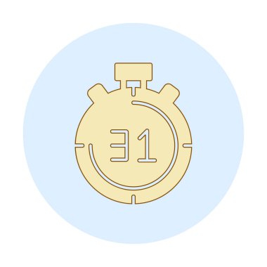 düz yaratıcı kronometre vektör çizimi