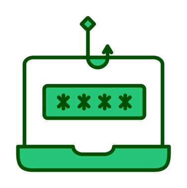  phishing line simgesi vektör illüstrasyon tasarımı