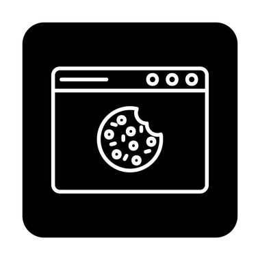 Basit Web Kurabiyeleri simgesi, vektör illüstrasyonu