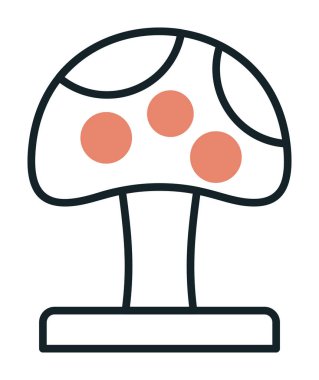 Mushroom icon, vector illustration simple design