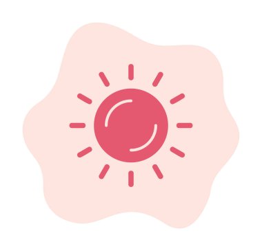 Güneş düz simge vektör çizim