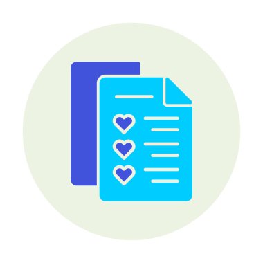 Dilek listesi. Web simgesi basit illüstrasyon 