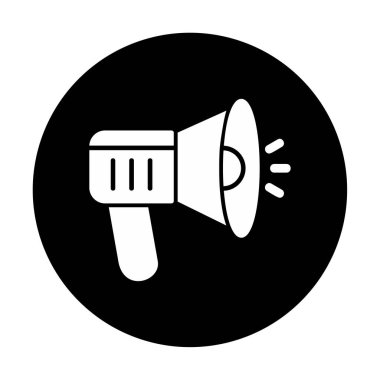 megafon ikonu. Hoparlör vektör illüstrasyonu. düz dizayn