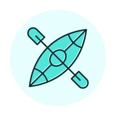 Basit tekne simgesi, vektör illüstrasyonu