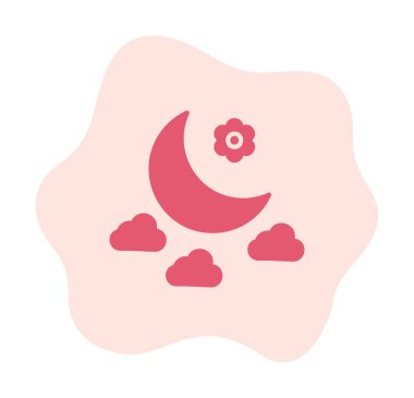 Ay simgesi, vektör illüstrasyonu basit tasarım