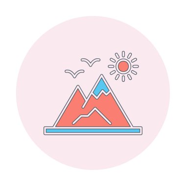 dağ ikonu vektör illüstrasyonu 