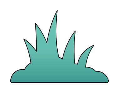 Çim simgesi, vektör illüstrasyonu 