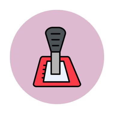 Araba vites kutusu web simgesi, vektör illüstrasyonu