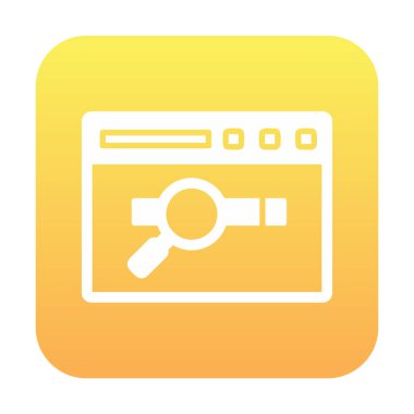 Web tarayıcı simgesi, vektör illüstrasyonu basit tasarım