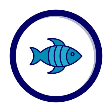 Balık. Web simgesi basit illüstrasyon