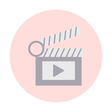 Alkış tahtası vektör düz renk simgesi