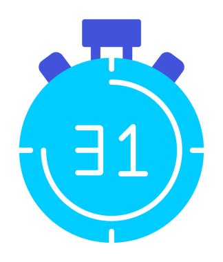 düz yaratıcı kronometre vektör çizimi