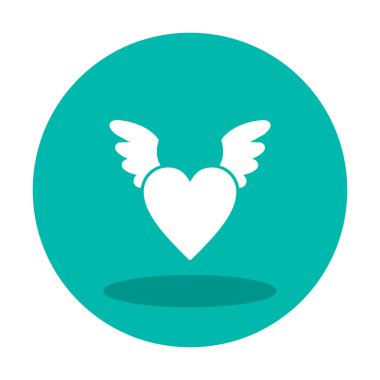 Melek Kalbi ikonu, vektör illüstrasyonu 