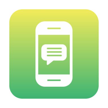 Sohbet ikonu vektör çizimi. Telefon İletisi                          