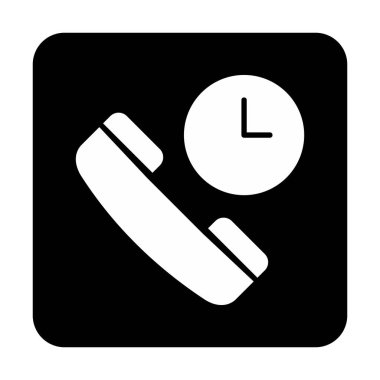 Basit Arama Bekleme simgesi, vektör illüstrasyonu