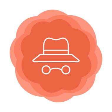 Basit Incognito simgesi, vektör illüstrasyonu