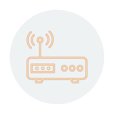 Modem düz ikon vektör çizimi