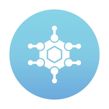 Basit Nanoteknoloji simgesi, vektör illüstrasyonu