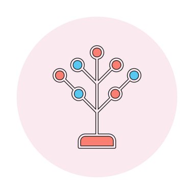 Basit filogenetik simge, vektör illüstrasyonu