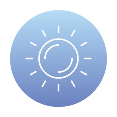 Güneş düz simge vektör çizim